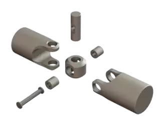 High Strength Single Universal Joint - Exploded View