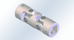 Short coupled, high strength double universal joint