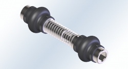 Spring loading, high strength drive shafts